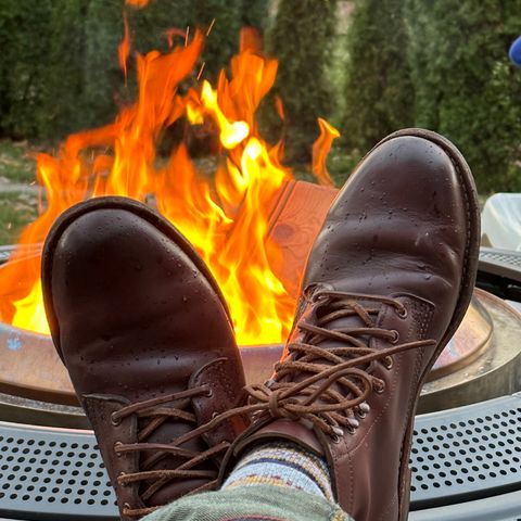 View photo of Wolverine 1000 Mile Plain-Toe Boot in Horween Color 8 Chromexcel