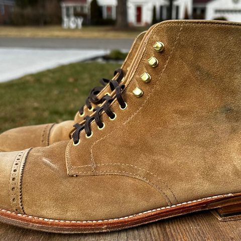 View photo of Alden x Leffot Cooney Boot in Tan Suede