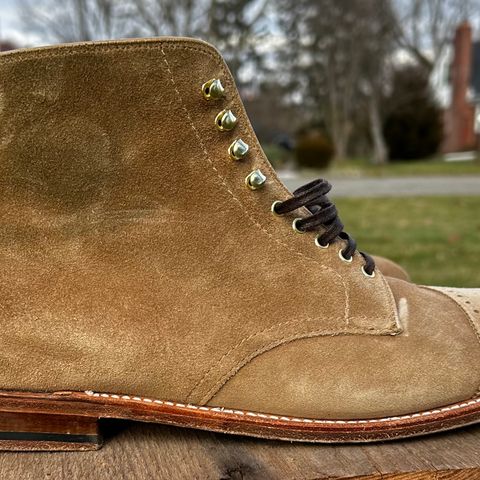 View photo of Alden x Leffot Cooney Boot in Tan Suede