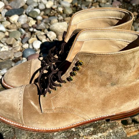 View photo of Alden x Leffot Cooney Boot in Tan Suede