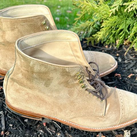 View photo of Alden x Leffot Cooney Boot in Tan Suede