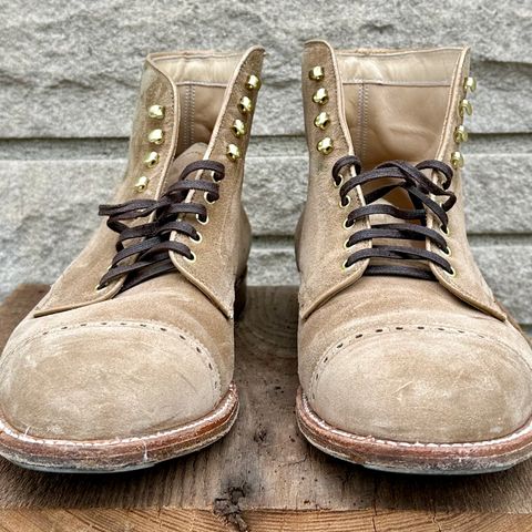 View photo of Alden x Leffot Cooney Boot in Tan Suede