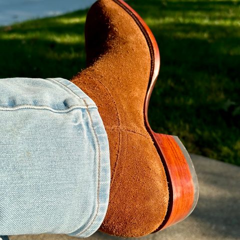 Search result thumbnail of Heritage Boot Co. Camel Ranch Hand French Toe in Calfskin Roughout