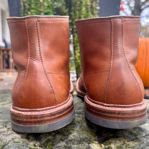 View photo of Alden X Ealdwine 40307HC Saddle Tan Fettleder Indy in Saddle Tan Calf Skin