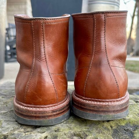 View photo of Alden X Ealdwine 40307HC Saddle Tan Fettleder Indy in Saddle Tan Calf Skin