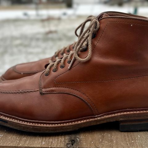 View photo of Alden X Ealdwine 40307HC Saddle Tan Fettleder Indy in Saddle Tan Calf Skin