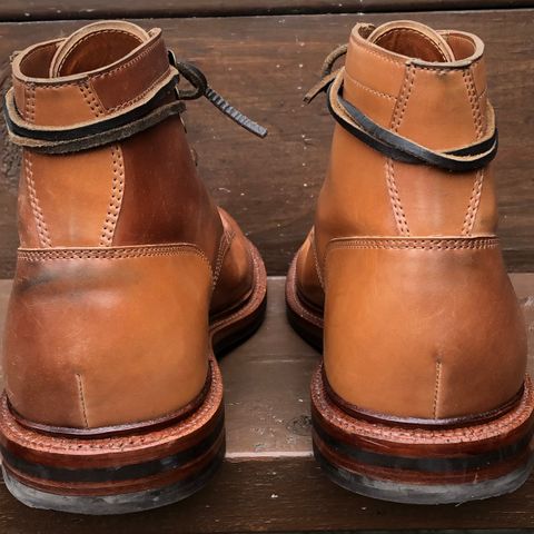 View photo of Grant Stone Ottawa Boot in Horween Honey Glazed Shell Cordovan