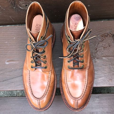 View photo of Grant Stone Ottawa Boot in Horween Honey Glazed Shell Cordovan