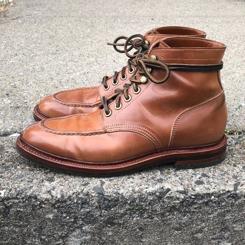 View photo of Grant Stone Ottawa Boot in Horween Honey Glazed Shell Cordovan