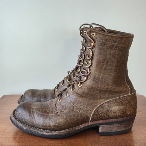 Nicks MTO in Law Tanning Olive Smooth Shruken Bison