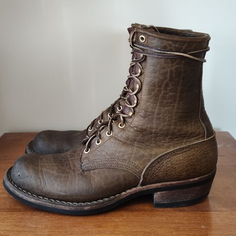 Nicks MTO in Law Tanning Olive Smooth Shruken Bison
