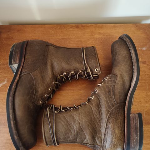 Nicks MTO in Law Tanning Olive Smooth Shruken Bison