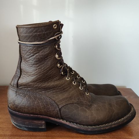 Nicks MTO in Law Tanning Olive Smooth Shruken Bison