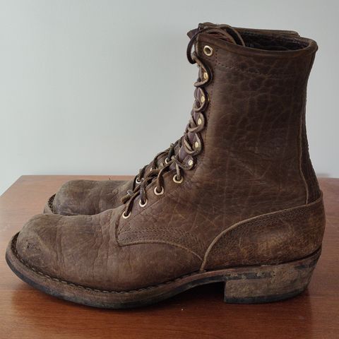 Nicks MTO in Law Tanning Olive Smooth Shruken Bison