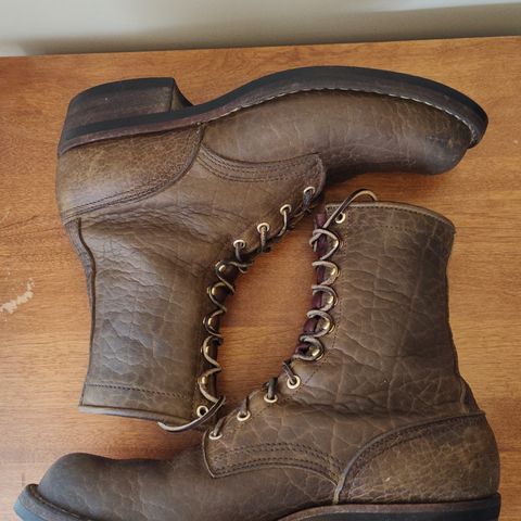 Nicks MTO in Law Tanning Olive Smooth Shruken Bison