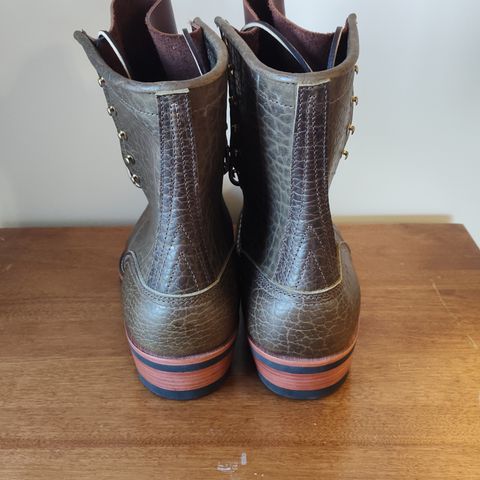 Nicks MTO in Law Tanning Olive Smooth Shruken Bison