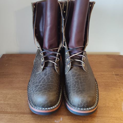 Nicks MTO in Law Tanning Olive Smooth Shruken Bison