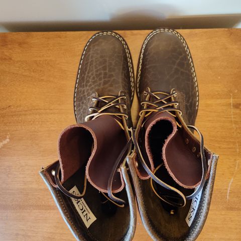 Nicks MTO in Law Tanning Olive Smooth Shruken Bison