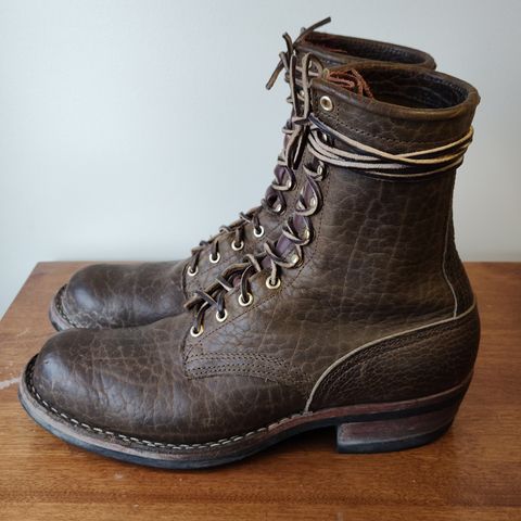 Nicks MTO in Law Tanning Olive Smooth Shruken Bison