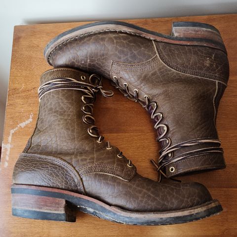 Nicks MTO in Law Tanning Olive Smooth Shruken Bison