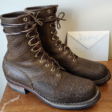 Nicks MTO in Law Tanning Olive Smooth Shruken Bison