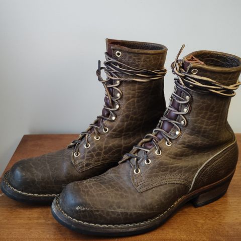 Nicks MTO in Law Tanning Olive Smooth Shruken Bison