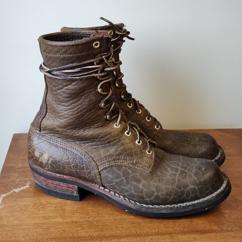 Nicks MTO in Law Tanning Olive Smooth Shruken Bison
