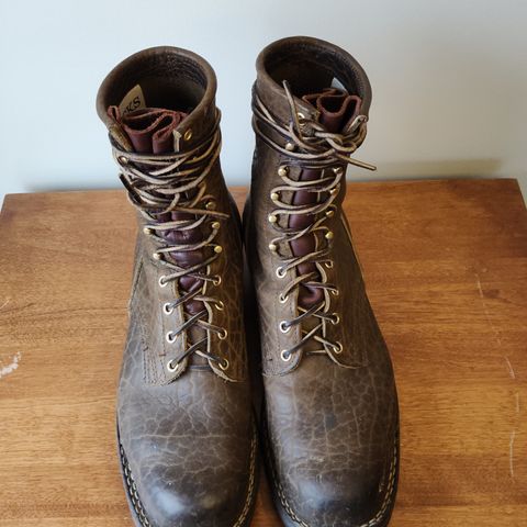 Nicks MTO in Law Tanning Olive Smooth Shruken Bison