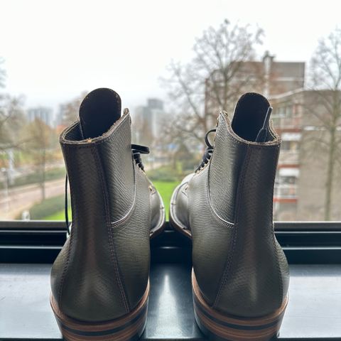 Iron Boots Type 1 in Horween Green Pioneer Hatchgrain