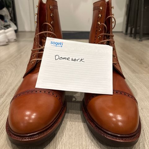 Carmina Toecap Brogue Jumper Boots 80459 in Unlisted Leather