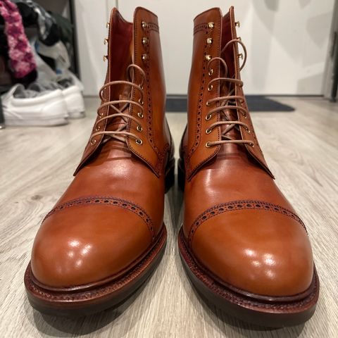 Carmina Toecap Brogue Jumper Boots 80459 in Unlisted Leather