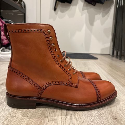 Carmina Toecap Brogue Jumper Boots 80459 in Unlisted Leather