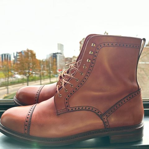 Carmina Toecap Brogue Jumper Boots 80459 in Unlisted Leather