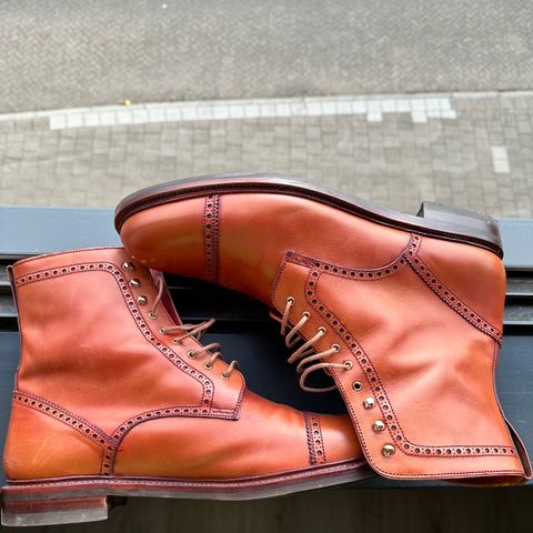 Carmina Toecap Brogue Jumper Boots 80459 in Unlisted Leather
