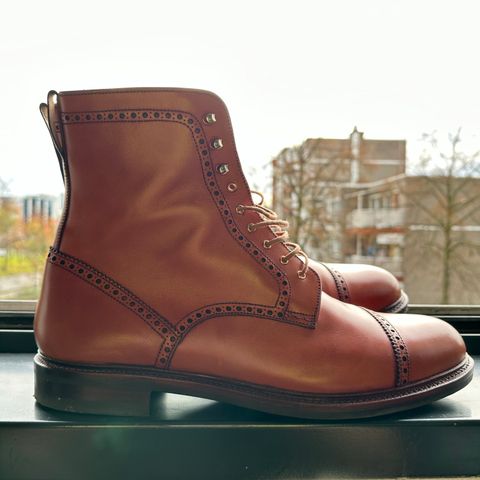 Carmina Toecap Brogue Jumper Boots 80459 in Unlisted Leather