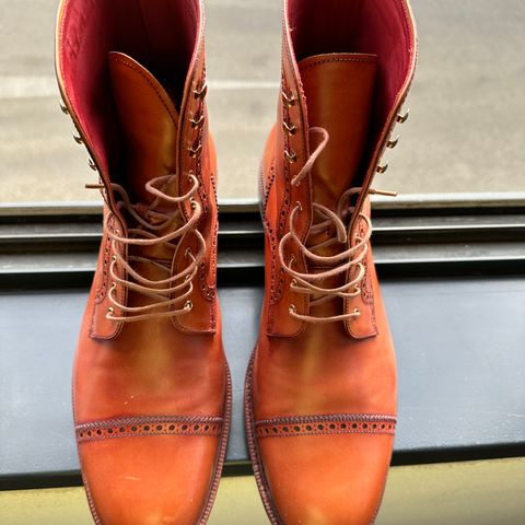 Carmina Toecap Brogue Jumper Boots 80459 in Unlisted Leather