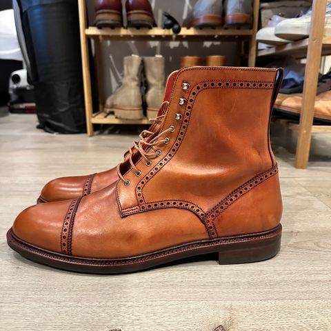Carmina Toecap Brogue Jumper Boots 80459 in Unlisted Leather