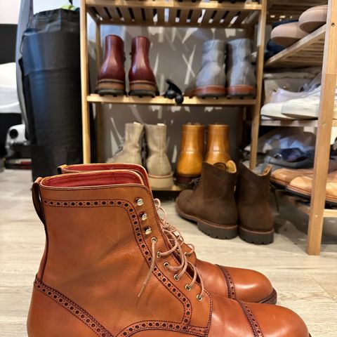Carmina Toecap Brogue Jumper Boots 80459 in Unlisted Leather