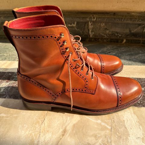 Carmina Toecap Brogue Jumper Boots 80459 in Unlisted Leather