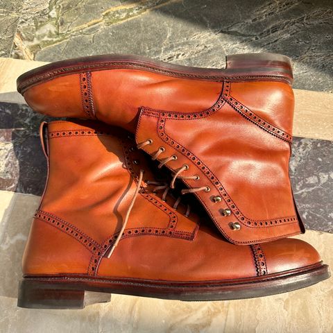 Carmina Toecap Brogue Jumper Boots 80459 in Unlisted Leather