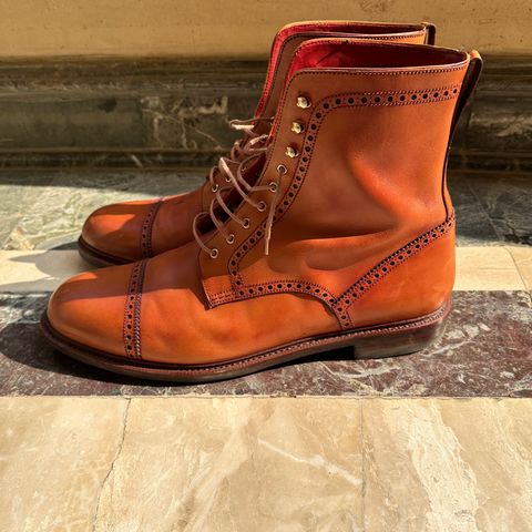 Carmina Toecap Brogue Jumper Boots 80459 in Unlisted Leather