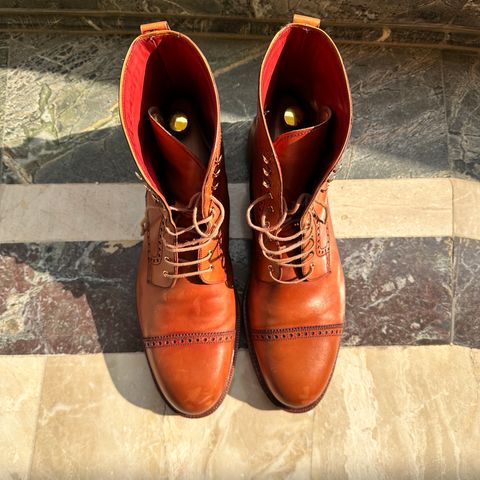 Carmina Toecap Brogue Jumper Boots 80459 in Unlisted Leather
