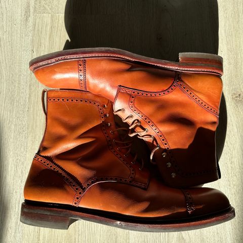 Carmina Toecap Brogue Jumper Boots 80459 in Unlisted Leather
