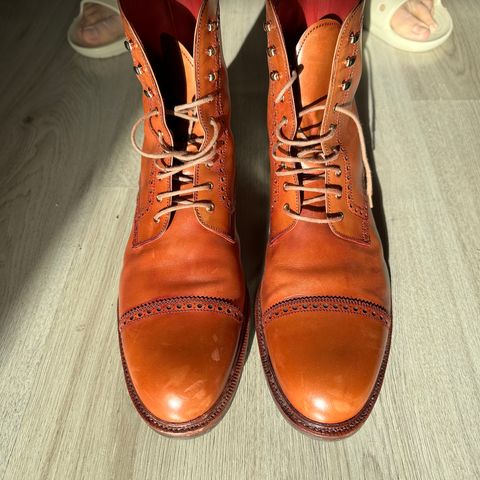 Carmina Toecap Brogue Jumper Boots 80459 in Unlisted Leather