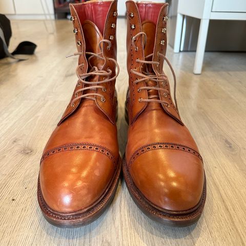 Carmina Toecap Brogue Jumper Boots 80459 in Unlisted Leather