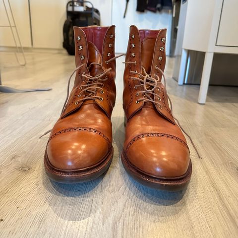 Carmina Toecap Brogue Jumper Boots 80459 in Unlisted Leather