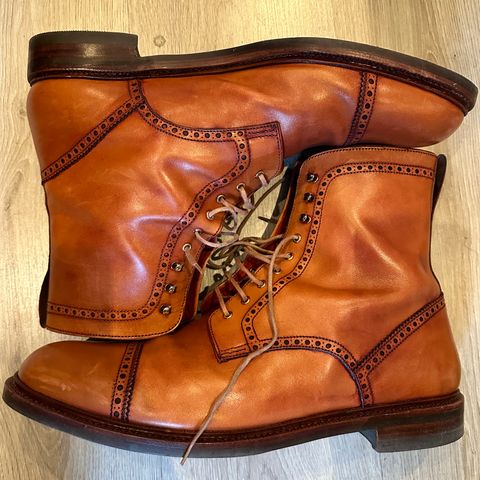 Carmina Toecap Brogue Jumper Boots 80459 in Unlisted Leather