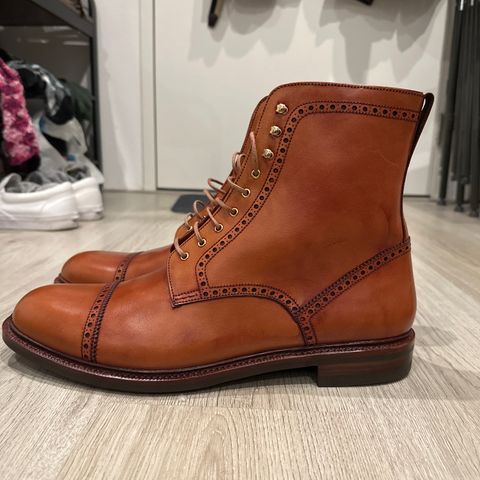 Carmina Toecap Brogue Jumper Boots 80459 in Unlisted Leather