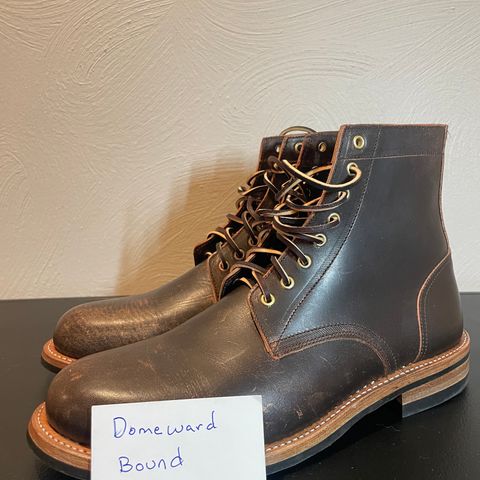 Oak Street Bootmakers Trench Boot in Tempesti Brown Overdye Camello Asportabile