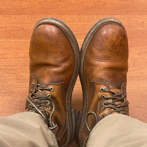 Oak Street Bootmakers Trench Boot in Tempesti Brown Overdye Camello Asportabile